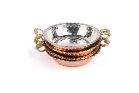 Resim Feyza Design Bakır Görünümlü 6'lı Kahvaltılık ve Çerezlik Seti, 11 cm 