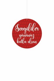 Resim cicigünler Sevgililer Gününüz Kutlu Olsun Yazılı Mağaza Dönkartı 