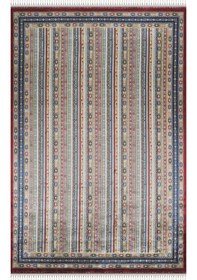 Resim Apex Burj 8741 Bordo Klasik Salon Halısı Renkli 