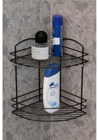 Resim Banyo Köşe 2 Katlı Düzenleyici Duş Rafı 36 Cm 
