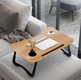 Resim Yatak Koltuk Üstü Katlanabilir Portatif Laptop Keyif Sehpası HBH-SİYAHBAMBU 