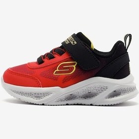 Resim Skechers Skechers Meteor-lights - Krendox Küçük Erkek Çocuk Kırmızı Işıklı Spor Ayakkabı 401495n Rdbk Kırmızı 