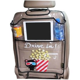 Resim Şeffaf Cepli Araba Koltuk Organizer Araç Koltuk Arkası Koruyucu Tablet Tutucu Oto Düzenleyici 1adet 