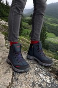 Resim Liger Soğuk Geçirmez Unisex Uzun Outdoor Trekking Bot Ayakkabı Lacivert 