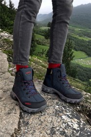 Resim Liger Soğuk Geçirmez Unisex Uzun Outdoor Trekking Bot Ayakkabı Lacivert 