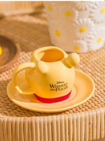 Resim Peak Yeni Sezon Winnie The Pooh Baskılı Seramik Kahve Fincanı 100 Ml Sarı 