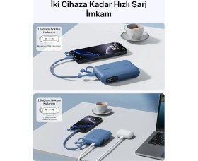 Resim Belkin BPB027HQBL Boostcharge 10.000 Mah 20W Usb-C Powerbank Dijital Göstergeli Taşınabilir Şarj Cihazı - Mavi 