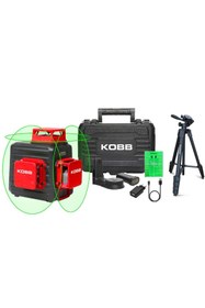 Resim KOBB KBL34GTP 40 Metre Profesyonel Li-ion Şarjlı 3X360⁰ Otomatik Hizalamalı Yeşil Çapraz Çizgi Lazer 