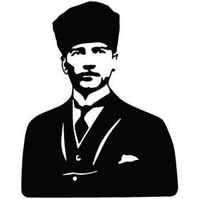 Resim Kalpaklı Atatürk Oto-motor-laptop-duvar-dekor 10 X 13 Cm 