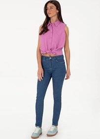 Resim U.S. Polo Assn. Kadın Koyu Haki Pantolon (Kanvas-Chino) 50309123-VR111 