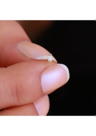 Resim 14 Ayar Altın Baget Tragus Piercing Sarı 