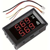 Resim Topshop1 Kırmızı Led Voltmetre Ampermetre 0-100v 10a Dc Panel Ölçer 