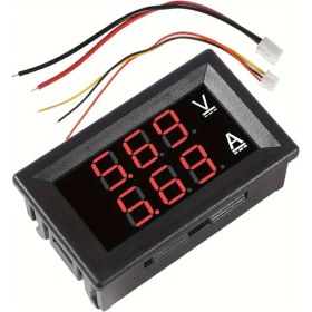 Resim Meridiangoods Kırmızı 0.28" Dijital Led Voltmetre Ampermetre Dc 0-100v 10a Panel Ölçer 