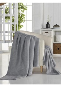 Resim Tekton Oslo Pamuk Koltuk Ve Diz Battaniyesi Gri 