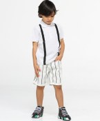 Resim Çizgili Gabardin Şort-ekru Ekru 