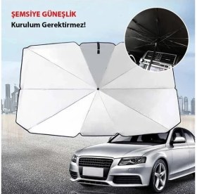 Resim Epilons Araba Güneş Gölge Koruyucu Şemsiye Oto Ön Cam Güneşlik(145cm*79cm) 
