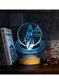Resim 3D Led Lamba Avukat Adalet Kişiye Özel Hediye Gecelambası 