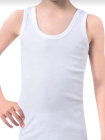 Resim Panfilia %95 Pamuklu Erkek Çocuk Beyaz Atlet 4'lü Set / Fanila / İç Çamaşır 