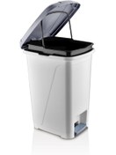 Resim Iç Kovalı Pedallı Çöp Kovası 25 Litre Beyaz Violet