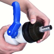 Resim IBC Tank Adapter Connector, Plastik Coarse Thread Connector, S60X6'dan 1/2", 3/4", 1", Avrupa ve Amerika Bahçe Hortumu Bağlantı Thread Standar 