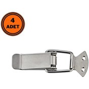 Resim 4 Adet Sandık Klipsi Kilidi Gergi Mandalı Orta Boy Nikel 
