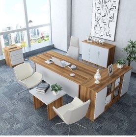 Resim Oliver 5'li Ofis Takımı Model 4 Çam Beyaz 