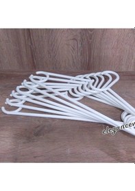 Resim Sert Plastik Elbise Askısı Beyaz Renk 12-18-24 Adet Seçeneği 24 Adet 