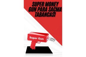 Resim MCM Group Para Dolar Atma Makinası Super Money Gun Para Saçma Fırlatma Tabancası 
