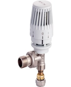 Resim Kas Termostatik Köşe Radyatör Vanası 1/2'' Jak'Lı Pex-B 
