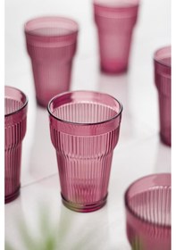 Resim Akrilik Mürdüm Tekli Uzun Bardak & Su Meşrubat Bardağı 400 Ml Cam Değildir Mürdüm 