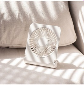 Resim Sessiz Usb Küçük Masa Vantilatörü Hava Akışlı Beyaz, 