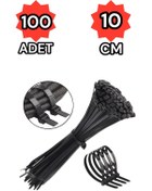 Resim By mag Tork 2.5x100 Mm 100 Adet Cırt Kelepçe Plastik Kablo Bağı Siyah (10 CM) 