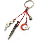 Resim Anahtarlık Sepeti Ay Yıldız - Kama - Tabanca İpli Anahtarlık 64163441 