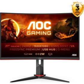 Resim AOC C27G2ZE 27" 0.5 ms Full HD FreeSync Curved Oyuncu Monitörü 