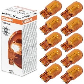 Resim Osram Germany T20 Park Ve Gündüz Far Ampul Tek Duy Turuncu 2 Adet 