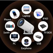 Resim ErginGroup Taşınabilir İç Dış Mekan Sinema Projektörü 4k Ev Sineması Bluetooth Android WİFİ Akıllı Projeksiyon 