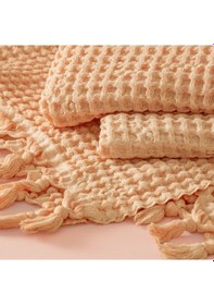 Resim Taç Butik Alaçatı Pike Pamuk Çift Kişilik Pike Somon 000000001500222182 Somon 