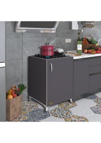 Resim Kenzlife ocak dolabı benek gri 85*60*56 hazır mutfak ankastre gömme ocak için arkalıksız 