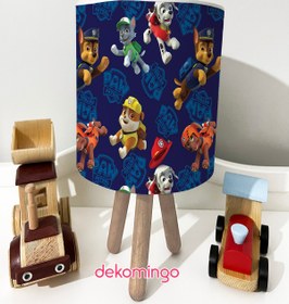 Resim dekomingo ABAJUR MAVİ ZEMİN PAW PETROL BEBEK VE ÇOCUK ODASI 