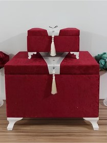 Resim Sonem Çeyiz Çeyiz Sandık Nişan Bohça Damat Gelin Sandığı 2li 0104 