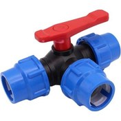 Resim Novahub 1 Adet Küresel Vana 20/25/32/40/50mm Siyah+mavi 25mm Xpe Boru Bağlantısı 25mm 