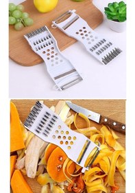 Resim Rende Soyacak 5 Fonksiyonlu Sebze Meyve Soyucu Patates Havuç Salatalık Zencefil Doğrayıcı Renkli 