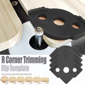 Resim Ahşap İşleme için 4 Parça Yarıçap Jig Router Şablon Seti - 8 Benzersiz Köşe Yarıçapı, Dayanıklı Plastik/Kumaş Yapı, Ahşap İşleme Araçları 