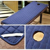 Resim Güzellik Salonu Masaj Yatağı Çarşafı - Hafif Bej Renkli, Yüz Nefes Deliği İçeren SPA Masaj Yatak Örtüsü 