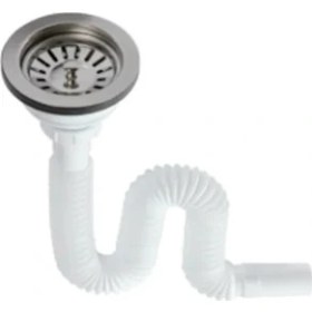 Resim Çöpmak Lavabo Sifonu Geniş Ağızlı Lavabo Gider Borusu 