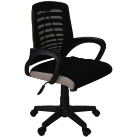 Resim Türksit Karizma File Çalişma Koltuğu Plastik Ayak Siyah -krem Siyah-Krem 