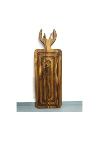 Resim Geyikli Kesme Tahtası 40x13cm Ahşap 
