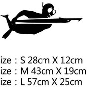Resim N448-boyutu M-2-beyaz-moda Mızrak Balıkçılık Dalış Zıpkın lar Ussr Eğlenceli Vinil Araba-şekillendirici Araba Etiket 