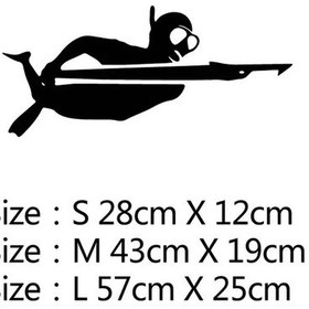 Resim N448-boyutu M-2-beyaz-moda Mızrak Balıkçılık Dalış Zıpkın lar Ussr Eğlenceli Vinil Araba-şekillendirici Araba Etiket 