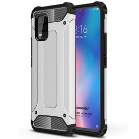 Resim Xiaomi Mi 10 Lite Kılıf Rugged Armor Gümüş 